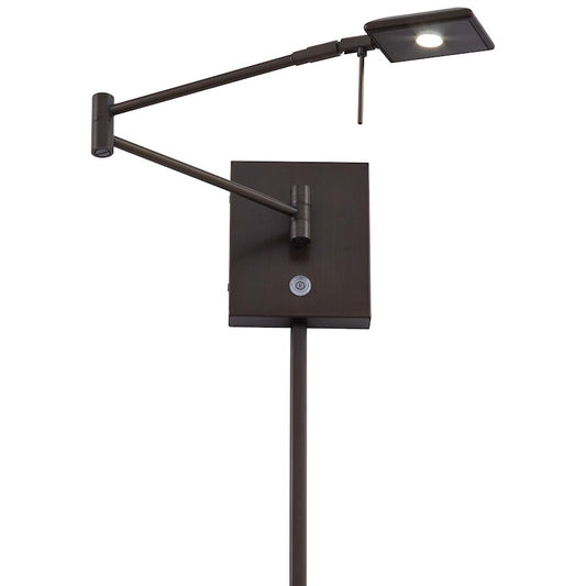 George Kovacs Reading Room 14in 1-Light Swing Arm Wall Sconce | Contemporary Copper Bronze Patina | Living Room & Bedroom Reading | Model P4328-647