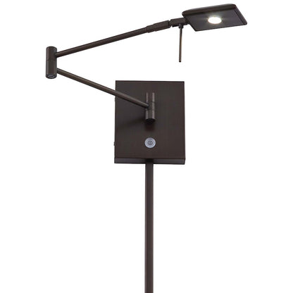 George Kovacs Reading Room 14in 1-Light Swing Arm Wall Sconce | Contemporary Copper Bronze Patina | Living Room & Bedroom Reading | Model P4328-647