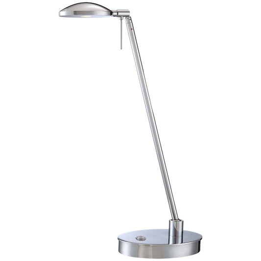 George Kovacs George's Reading Room 19in LED Pharmacy Table Lamp | Contemporary Chrome | Bedroom & Office Accent | 7 x 5 x 19.5 in | Model P4336-077