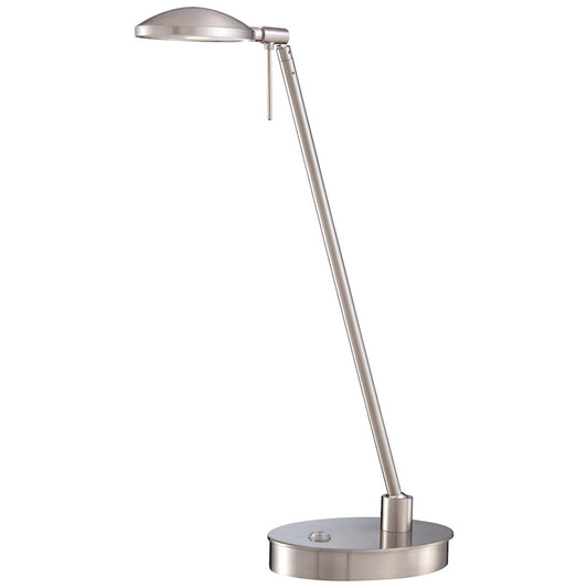 George Kovacs George's Reading Room 20in LED Table Lamp | Contemporary Brushed Nickel | Desk & Bedside Task Light | 7 x 5 x 20 in | Model P4336-084