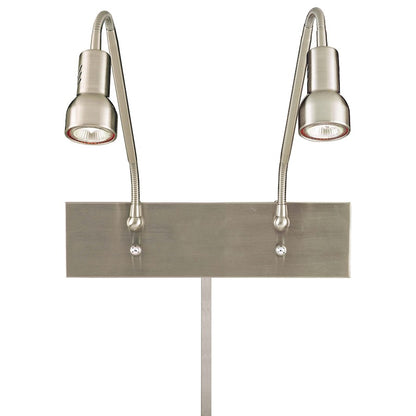 George Kovacs Save Your Marriage 2-Light Wall Sconce | Contemporary Brushed Nickel | Bedroom & Hallway Accent Light | Model P4400-084