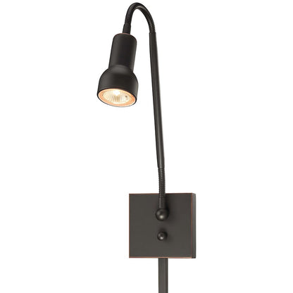 George Kovacs Save Your Marriage 26in 1-Light Task Wall Sconce | Sable Bronze Patina | Bedroom Reading Light | 7 x 4.5 x 25.5 in | Model P4401-467