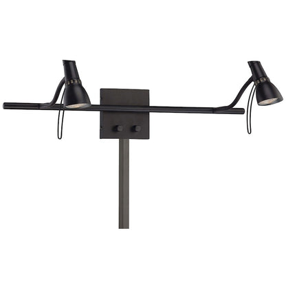 George Kovacs Second Marriage 2-Light Wall Sconce | Contemporary Dark Restoration Bronze | Hallway & Bedroom Accent Light | Model P4440-37B