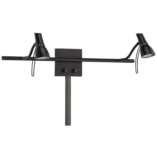 George Kovacs Second Marriage 2-Light Wall Sconce | Contemporary Dark Restoration Bronze | Hallway & Bedroom Accent Light | Model P4440-37B