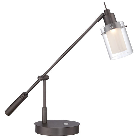 George Kovacs Task Table LED Lamp | Traditional Copper Bronze Patina Metal | Desk & Office Task Light | 7 x 20 x 8 in, Dimmable LED | Model P4516-647