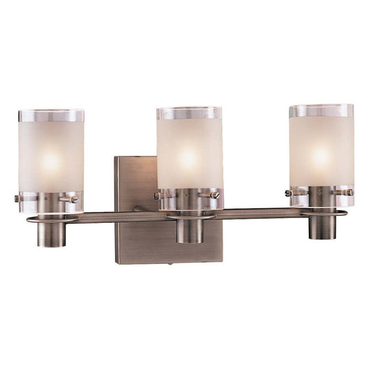George Kovacs Chimes 16in 3-Light Bathroom Vanity Light | Contemporary Antique Nickel | Bathroom Vanity | 6 x 16 x 8 in | Model P5003-056