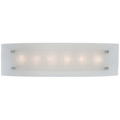 George Kovacs Pillow 24in 6-Light Bath Vanity | Contemporary Chrome and White Glass | Bathroom Vanity | 24 x 6 x 6 in | Model P5070-077