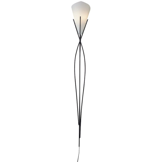 George Kovacs P5081-611 1-Light Wall Torchiere | Contemporary Blackened Steel | Living Room & Hallway Accent | 78 in H | Model P5081-611