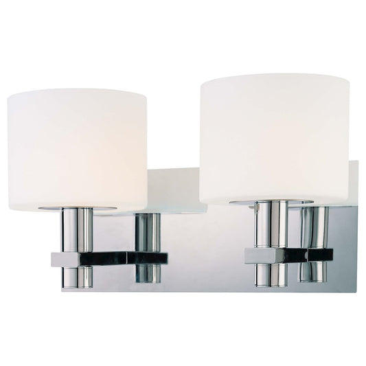 George Kovacs Stem 2-Light Bath Vanity Light | Contemporary Chrome | Bathroom & Powder Room | 13 in W | Model P5192-077