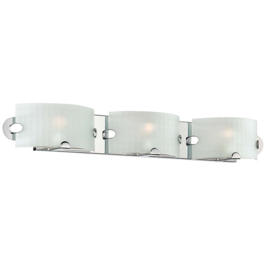 George Kovacs Pillow 3-Light Bathroom Vanity Light | Contemporary Chrome | Bathroom Vanity & Powder Room | 32 x 5 x 5 in | Model P5253-077