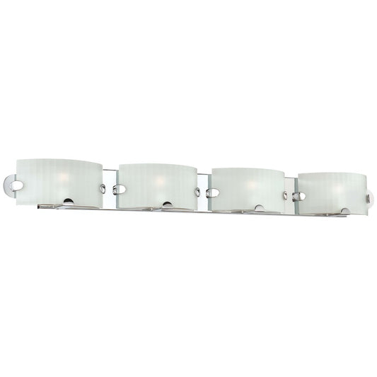 George Kovacs Pillow 42in 4-Light Bathroom Vanity Light | Contemporary Chrome and Clear Glass | Bathroom Vanity & Powder Room | W | Model P5254-077