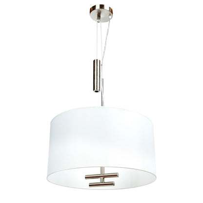 George Kovacs Counter Weights 24in 3-Light Pendant | Contemporary Satin Steel | Kitchen Island & Dining Room | 24 x 24 x 16 in | Model P543-612