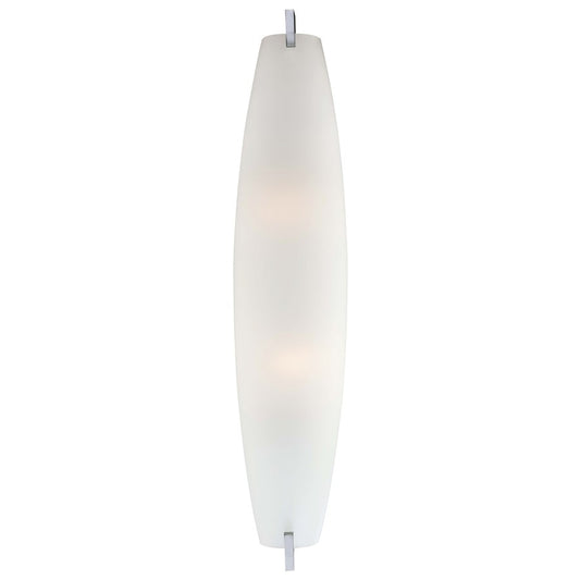 George Kovacs LED 24in 1-Light Wall Sconce | Chrome Contemporary | Hallway & Bathroom Accent | 4 x 5 x 24 in | Model P564-077-L