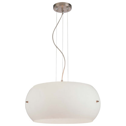 George Kovacs 3-Light 20in Pendant | Contemporary Brushed Nickel | Kitchen Island & Dining Room | 20 x 9 in | Model P584-084