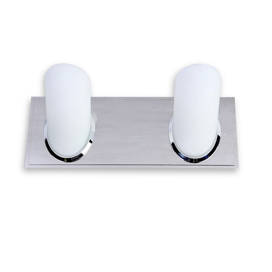 George Kovacs Angle 14in 2-Light Bath Vanity | Contemporary Chrome | Bathroom Vanity | 14 x 5 x 5 in | Model P5942-077