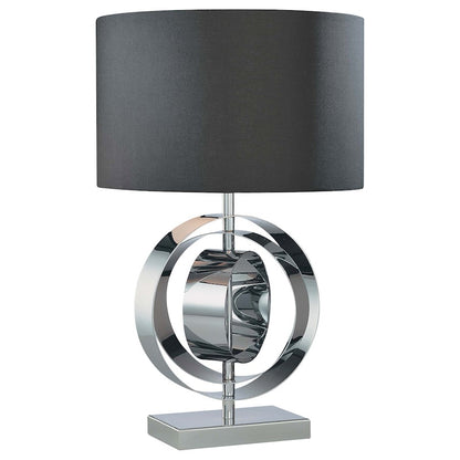 George Kovacs Portables 24in 1-Light Table Lamp | Chrome Contemporary | Living Room & Bedroom Accent | 16 x 16 x 24 in | Model P745-077