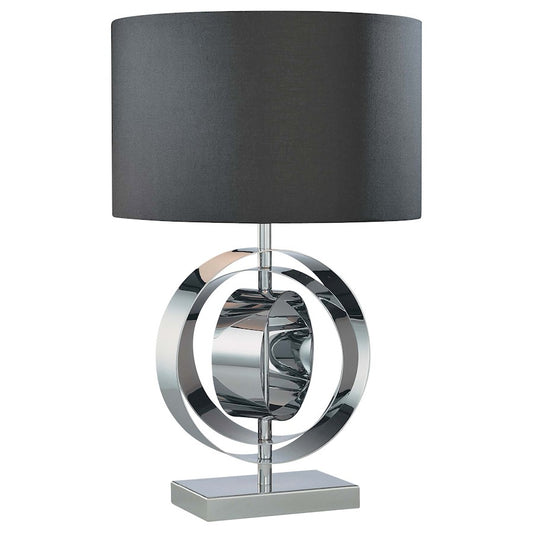 George Kovacs Portables 24in 1-Light Table Lamp | Chrome Contemporary | Living Room & Bedroom Accent | 16 x 16 x 24 in | Model P745-077