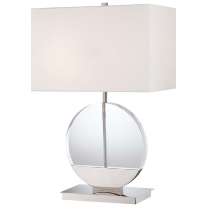 George Kovacs Portables 26in 2-Light Table Lamp | Polished Nickel Contemporary | Living Room & Bedroom Accent | 17 x 11 x 26 in | Model P764-613