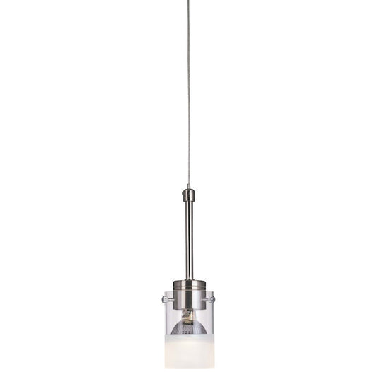 George Kovacs Pierce 2in 1-Light Mini Pendant | Contemporary Brushed Nickel | Kitchen Island & Accent | 2 x 8 in | Model P8021-084