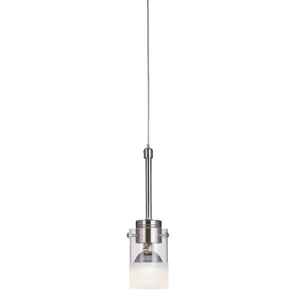 George Kovacs Pierce 2in 1-Light Mini Pendant | Contemporary Brushed Nickel | Kitchen Island & Accent | 2 x 8 in | Model P8021-084