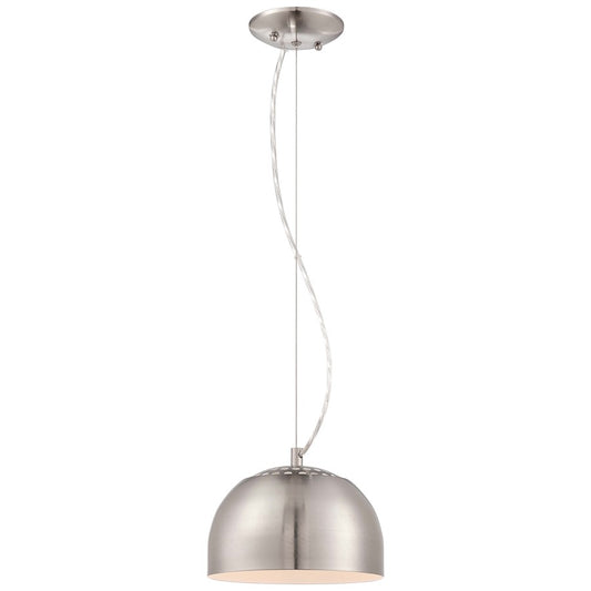 George Kovacs 1-Light Pendant | Contemporary Brushed Nickel | Kitchen Island & Dining Room | 9 x 7 in, ETL Listed | Model P862-084
