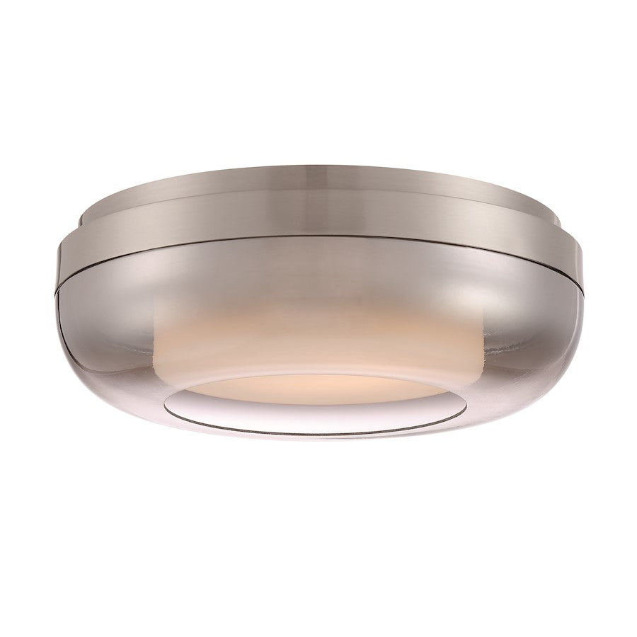 Minka George Kovacs First Encounter 15in LED Flush Mount | Transitional Brushed Nickel | Entryway & Hallway Ceiling Light | Model P952-2-084-L