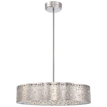 George Kovacs Hidden Gems 24in 1-Light LED Pendant | Contemporary Chrome and Crystal | Kitchen Island & Dining Room | Model P986-077-L
