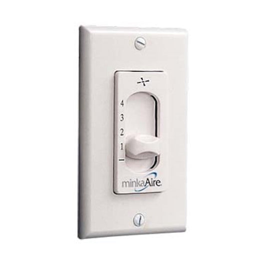 Minka Aire 115 Wall Speed Control | White Hardwired Fan Control | Bedroom & Living Room Fan Accessory | 4.75 x 2.75 x 4.75 in | Model WC115