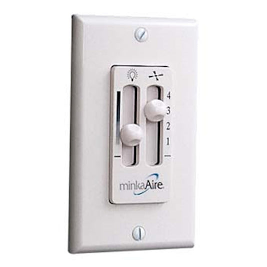 Minka Aire 4-Speed Wall Control | White Finish | Ceiling Fan Remote & Control | 4.75 x 2.75 x 4.75 in | Model WC116