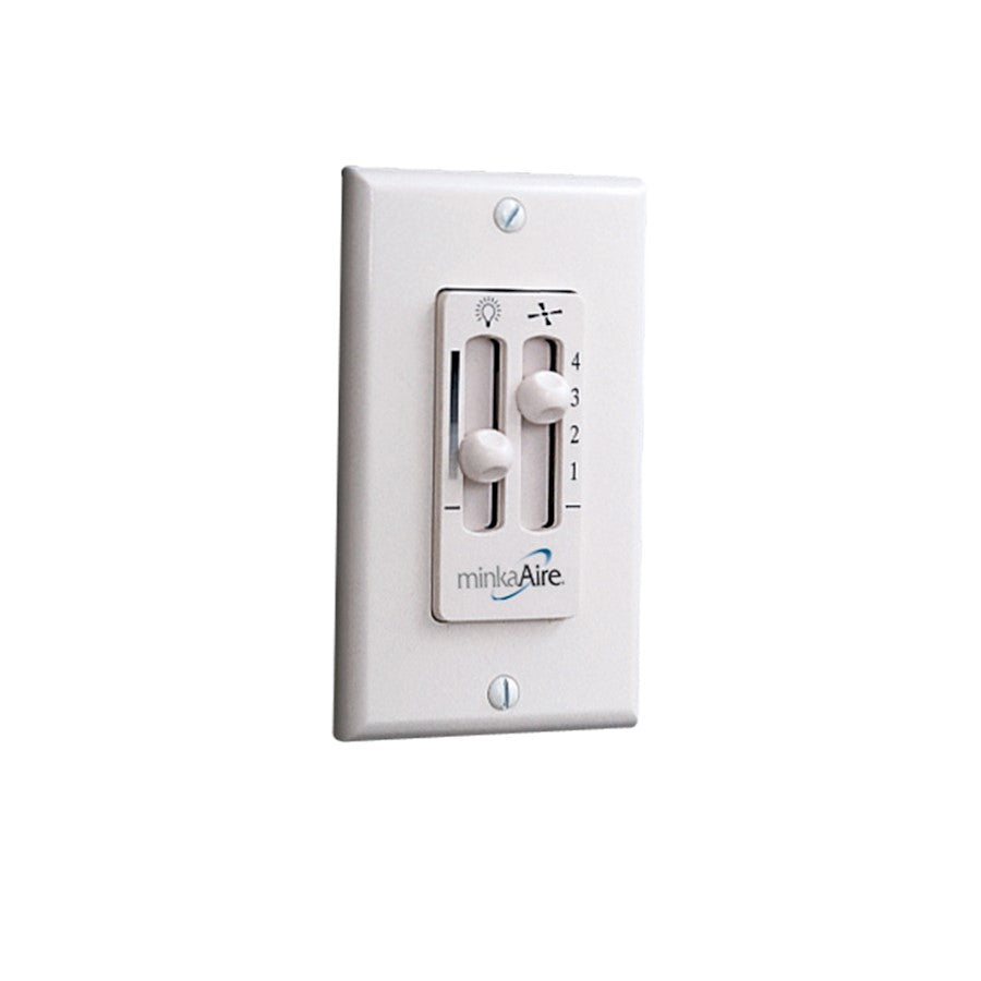 Minka Aire Wall Mount Fan Control | White Finish | Living Room & Bedroom Fan Speed Control | 4.5 x 2 x 2.75 in | Model WC116L