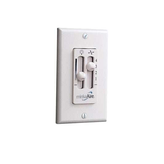 Minka Aire Wall Mount Fan Control | White Finish | Living Room & Bedroom Fan Speed Control | 4.5 x 2 x 2.75 in | Model WC116L