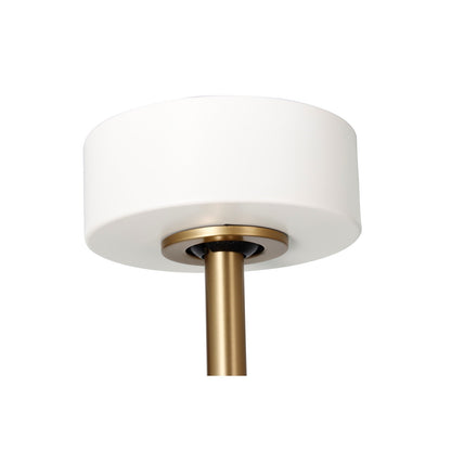 Millennium Lighting Trestwyn 52in 3-Blade 5CCT LED Ceiling Fan | Transitional Brass and Matte White Plywood | Bedroom & Living | Model 1100LED-BR-MWW