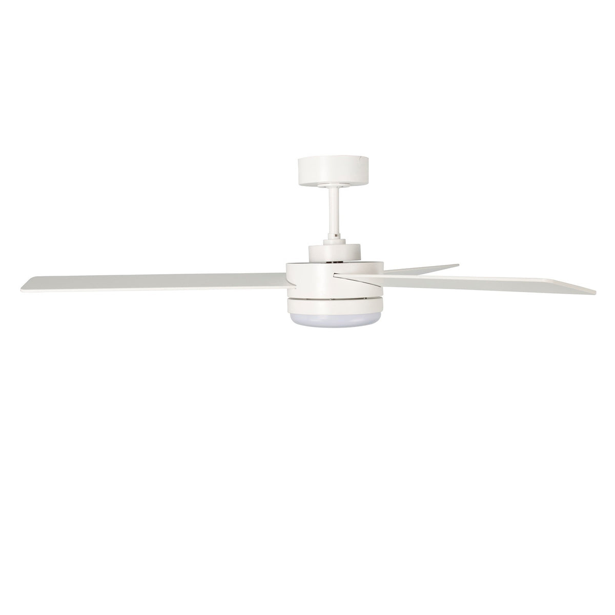 Millennium Lighting Trestwyn 52in 3-Blade Ceiling Fan | Transitional Matte White and Etched Acrylic | Bedroom & Living Room | Model 1100LED-MWW-MWW