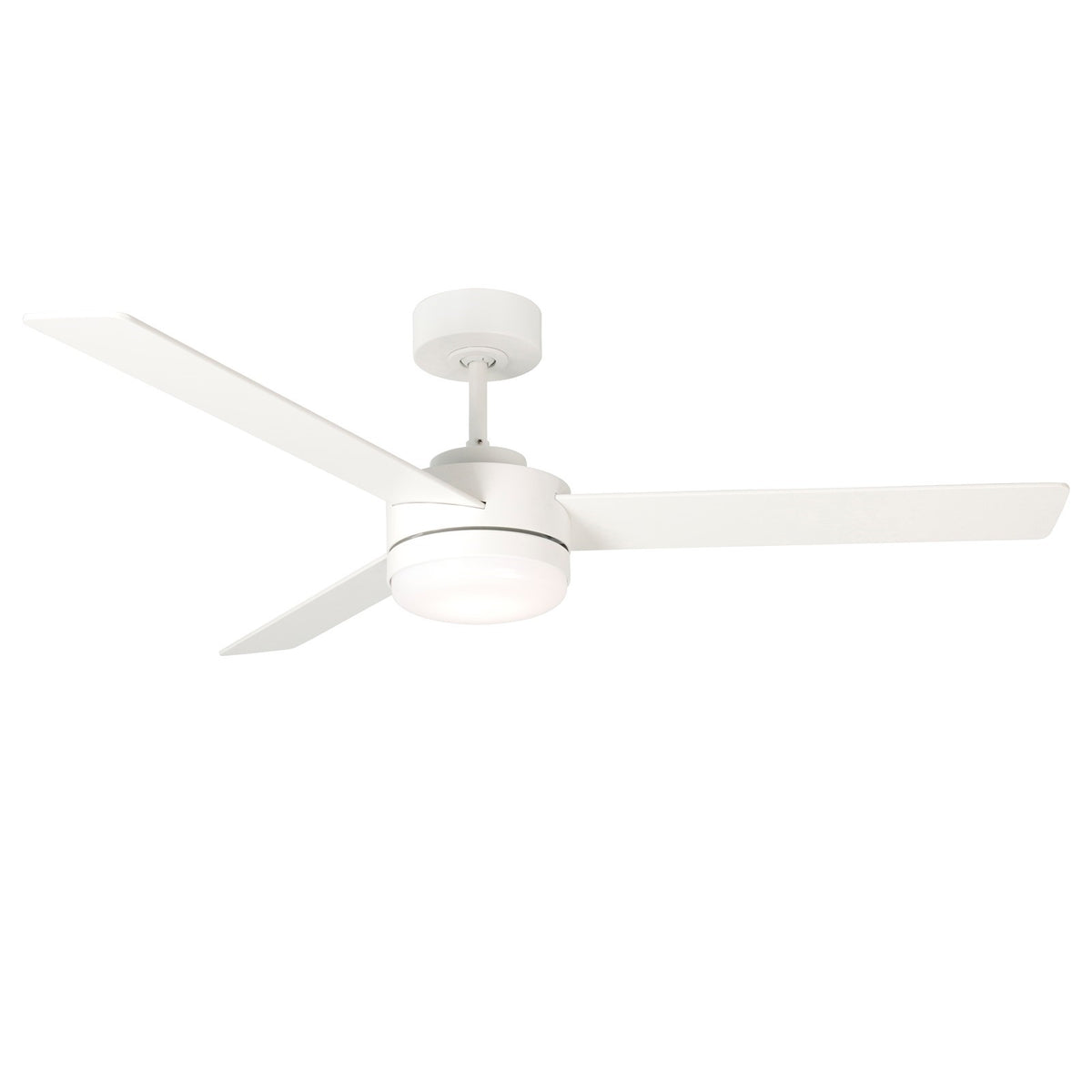 Millennium Lighting Trestwyn 52in 3-Blade Ceiling Fan | Transitional Matte White and Etched Acrylic | Bedroom & Living Room | Model 1100LED-MWW-MWW