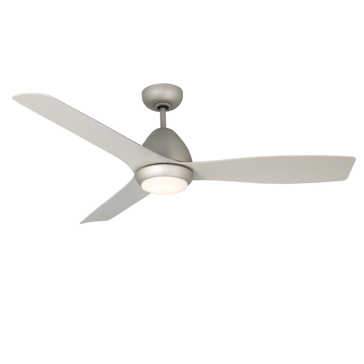 Millennium Lighting Kylpin 52in 3-Blade Ceiling Fan | Transitional Brushed Pewter and Etched Acrylic | Bedroom & Kitchen | Model 1101LED-BP-BP