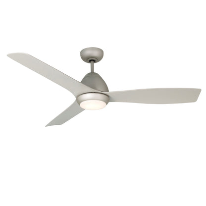 Millennium Lighting Kylpin 52in 3-Blade Ceiling Fan | Transitional Brushed Pewter and Etched Acrylic | Bedroom & Kitchen | Model 1101LED-BP-BP