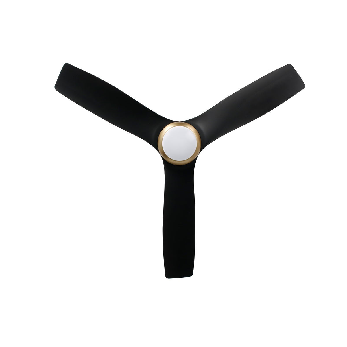 Millennium Lighting Kylpin 52in 3-Blade Ceiling Fan | Transitional Brass and Matte Black Acrylic | Bedroom & Kitchen | Model 1101LED-BR-MBK