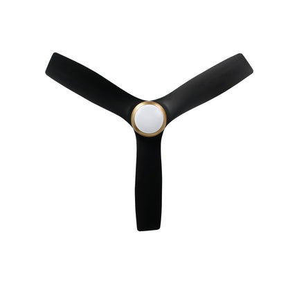 Millennium Lighting Kylpin 52in 3-Blade Ceiling Fan | Transitional Brass and Matte Black Acrylic | Bedroom & Kitchen | Model 1101LED-BR-MBK