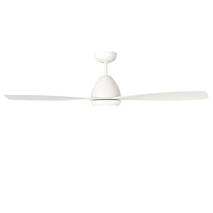 Millennium Lighting Kylpin 52in 3-Blade 5CCT LED Ceiling Fan | Transitional Matte White and Etched Acrylic | Bedroom & Living | Model 1101LED-MWW-MWW
