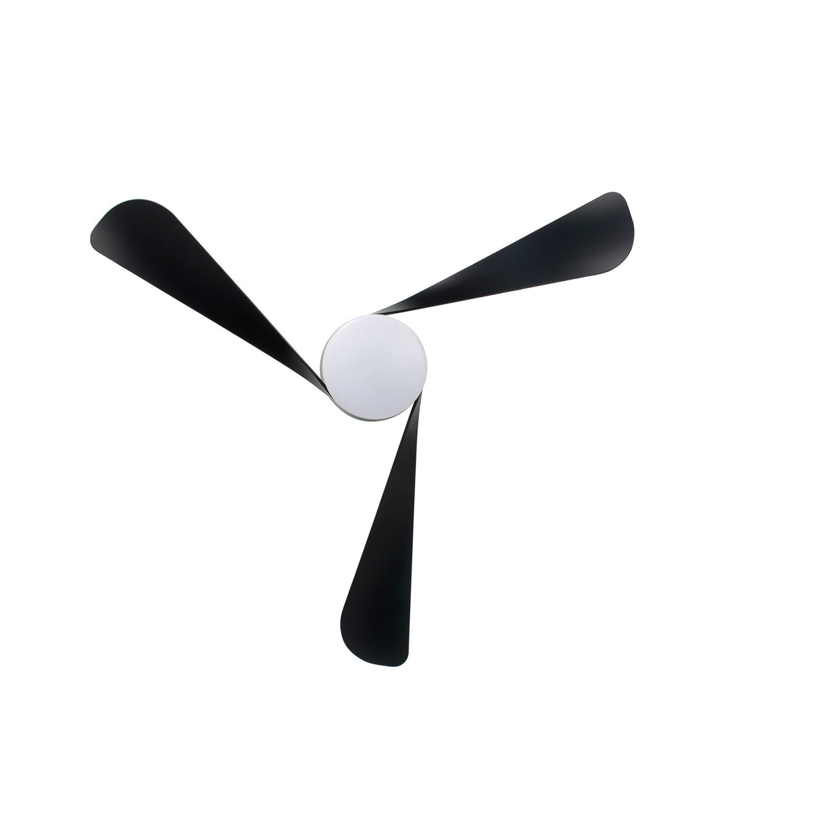 Millennium Lighting Lockbourne 48in 3-Blade 5CCT LED Flush Mount Ceiling Fan | Transitional Matte Black and Etched PC | Model 1102LED-MBK-MBK