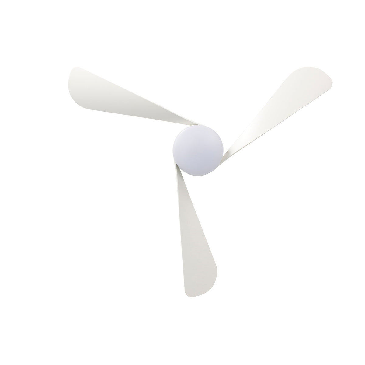 Millennium Lighting Lockbourne 48in 3-Blade Ceiling Fan | Transitional Matte White and Etched PC | Bedroom & Living Room | Model 1102LED-MWW-MWW