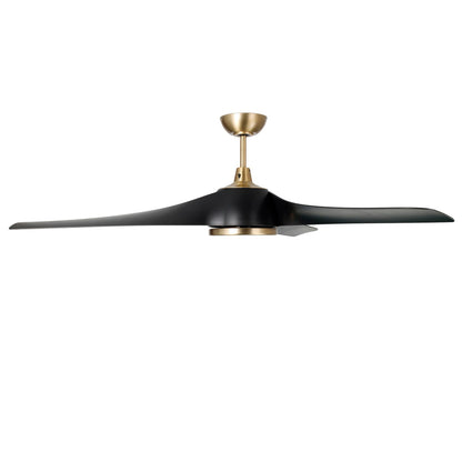 Millennium Lighting Hammerlin 52in 3-Blade Ceiling Fan | Transitional Brass and Matte Black | Bedroom & Living Room | Model 1103LED-BR-MBK