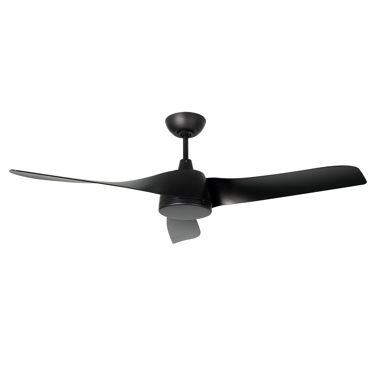 Millennium Lighting Hammerlin 52in 3-Blade LED Ceiling Fan | Transitional Matte Black and Etched PC | Bedroom & Living Room | Model 1103LED-MBK-MBK