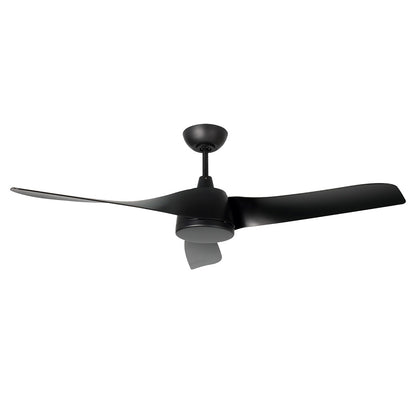 Millennium Lighting Hammerlin 52in 3-Blade LED Ceiling Fan | Transitional Matte Black and Etched PC | Bedroom & Living Room | Model 1103LED-MBK-MBK