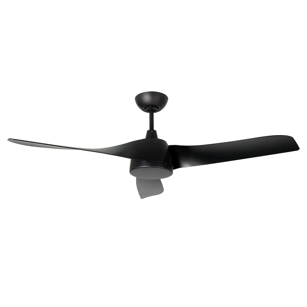 Millennium Lighting Hammerlin 52in 3-Blade LED Ceiling Fan | Transitional Matte Black and Etched PC | Bedroom & Living Room | Model 1103LED-MBK-MBK