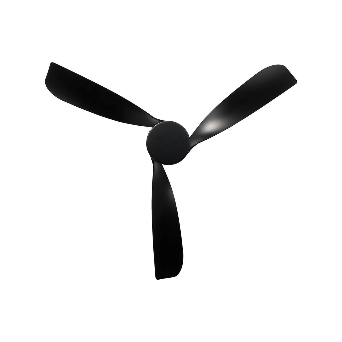 Millennium Lighting Hammerlin 52in 3-Blade LED Ceiling Fan | Transitional Matte Black and Etched PC | Bedroom & Living Room | Model 1103LED-MBK-MBK
