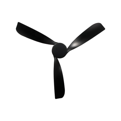 Millennium Lighting Hammerlin 52in 3-Blade LED Ceiling Fan | Transitional Matte Black and Etched PC | Bedroom & Living Room | Model 1103LED-MBK-MBK