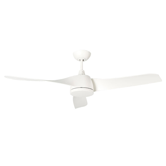 Millennium Lighting Hammerlin 52in 3-Blade LED Ceiling Fan | Transitional Matte White and Etched PC | Bedroom & Living Room | Model 1103LED-MWW-MWW