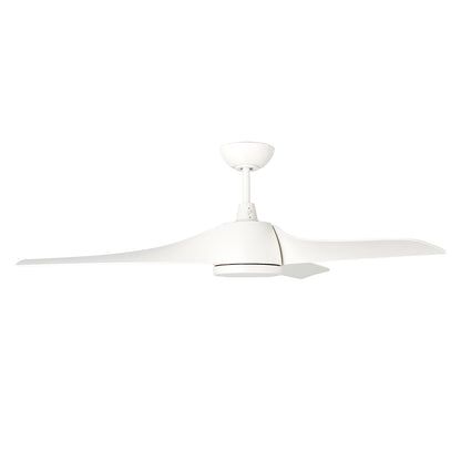 Millennium Lighting Hammerlin 52in 3-Blade LED Ceiling Fan | Transitional Matte White and Etched PC | Bedroom & Living Room | Model 1103LED-MWW-MWW