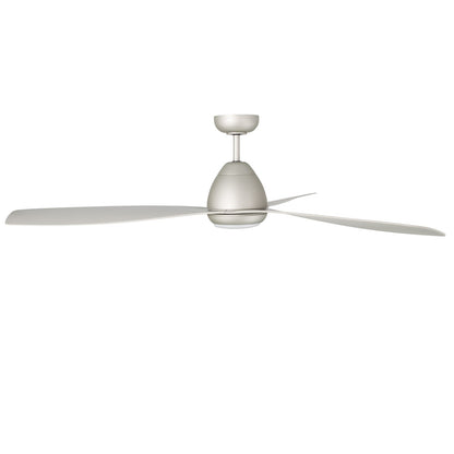 Millennium Lighting Kylpin 60in 3-Blade LED Ceiling Fan | Transitional Brushed Pewter and Etched Acrylic | Covered Patio | Model 1111LED-BP-BP